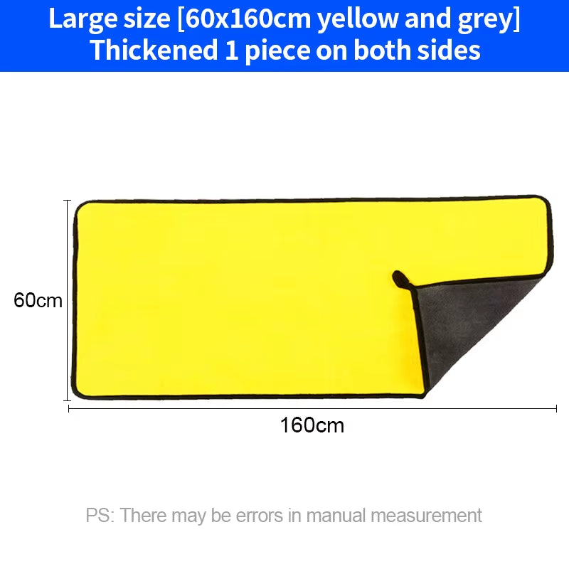 Extra Large 160Cmx60Cm Microfiber Towel Car Wash Towel Detailing Cleaning Cloth Car Wash Drying Towel Car Cleaning Products