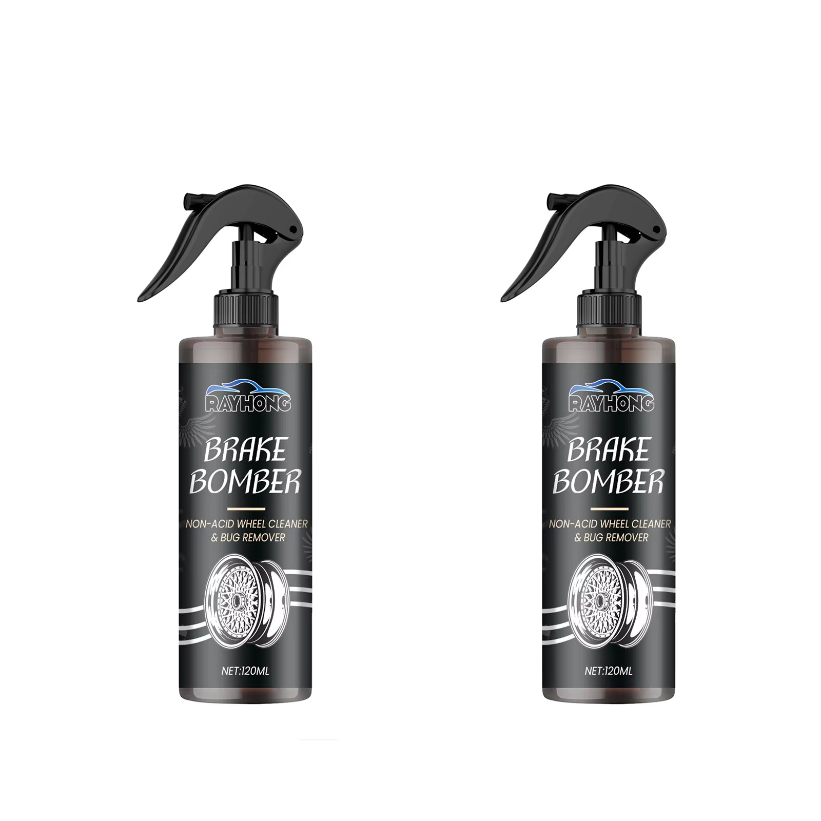 Car Wheel Cleaner Alloy Rim Cleaner Spray Remove Brake Dust Rust & Stains No Scratch Formula Polish Protect for All Wheels 120Ml