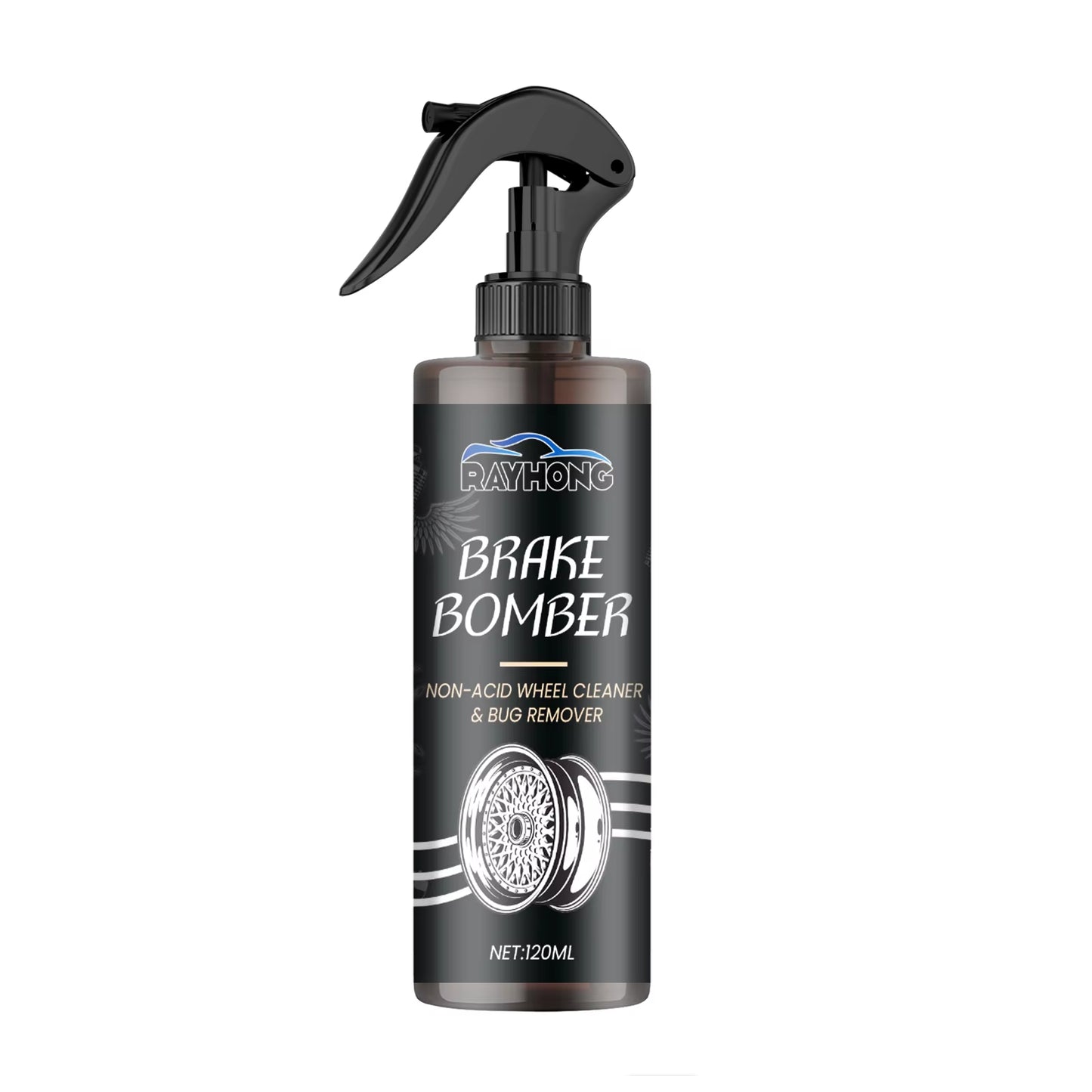 Car Wheel Cleaner Alloy Rim Cleaner Spray Remove Brake Dust Rust & Stains No Scratch Formula Polish Protect for All Wheels 120Ml