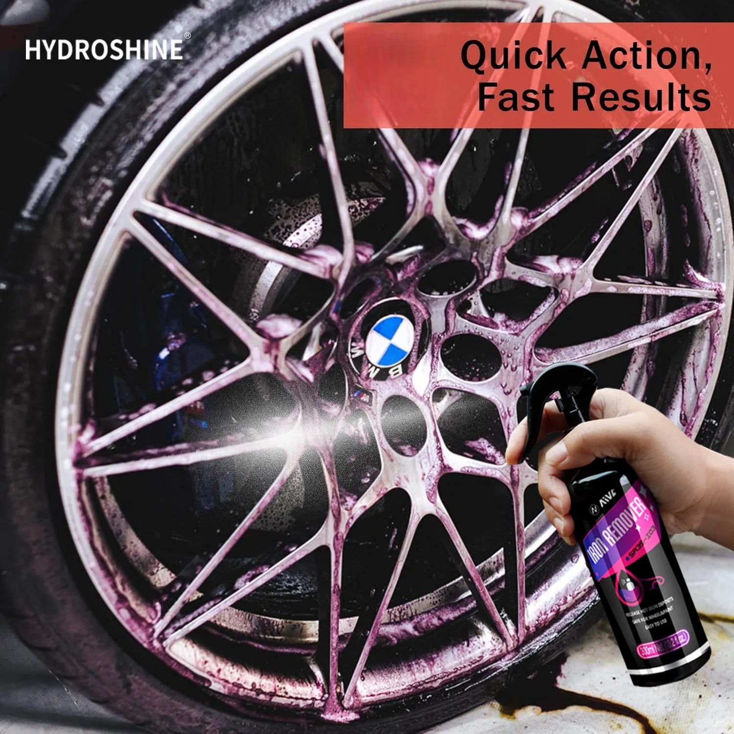 Iron Remover Wheel Rim Cleaner Protect Wheels and Brake Discs from Iron Dust Rim Rust Cleaner Auto Detail Chemical Car Care